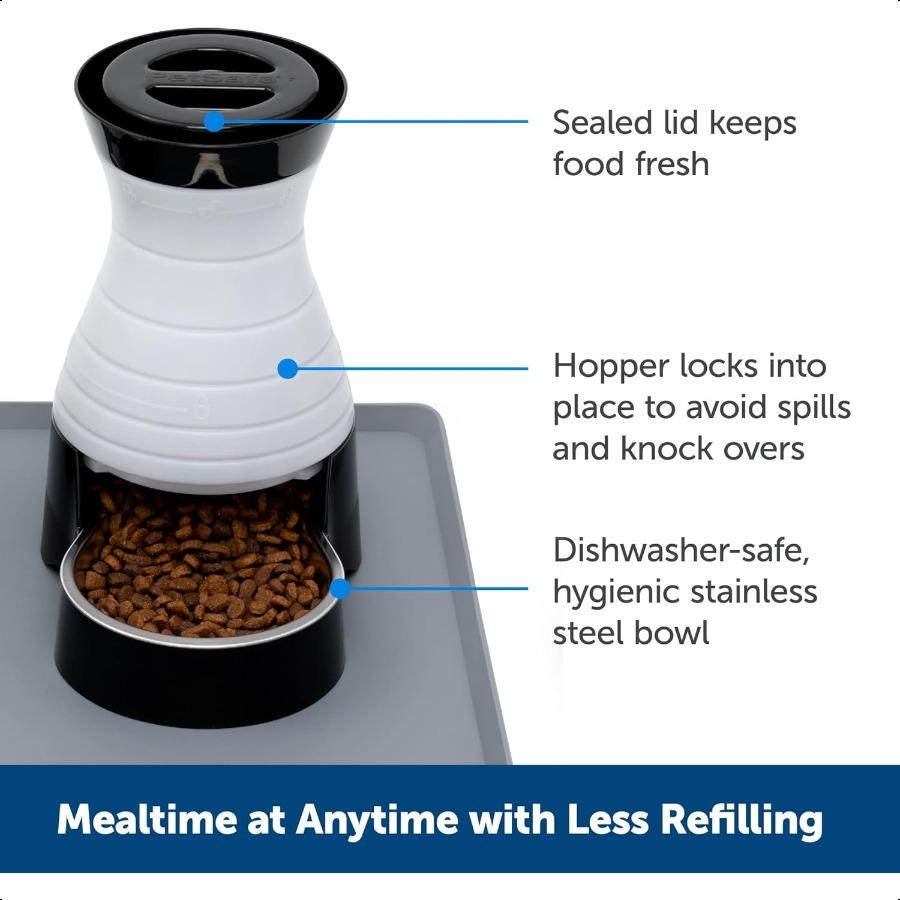 

PetSafe Healthy Pet Food Station Маленький 2 фунта Вместимость сухого корма Гравитационная кормушка для питомцев Диспенсер для сухого корма Автоматическая кормушка для кошек или маленьких собак United States