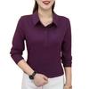 Autunno 2026 Polo a Collo Classico Monocolore Versatile Top Fashion a Manica Lunga da Donna