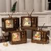 Christmas Decorations Antique TV Decoration Music Box Luminous Crystal Ball Christmas Gift
