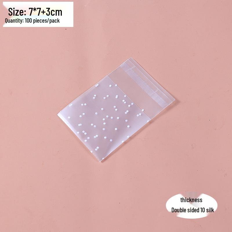 Frosted Polka Dot Snowflake Cookie Packaging Bag for Biscuits and Nougats