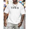 YHWH New Men'S Short-Sleeve T-Shirt, a Trendy Summer Top with Print Designs, for Casual Wear, Featuring a Round Neck And Breathable Fabric, Plus Size