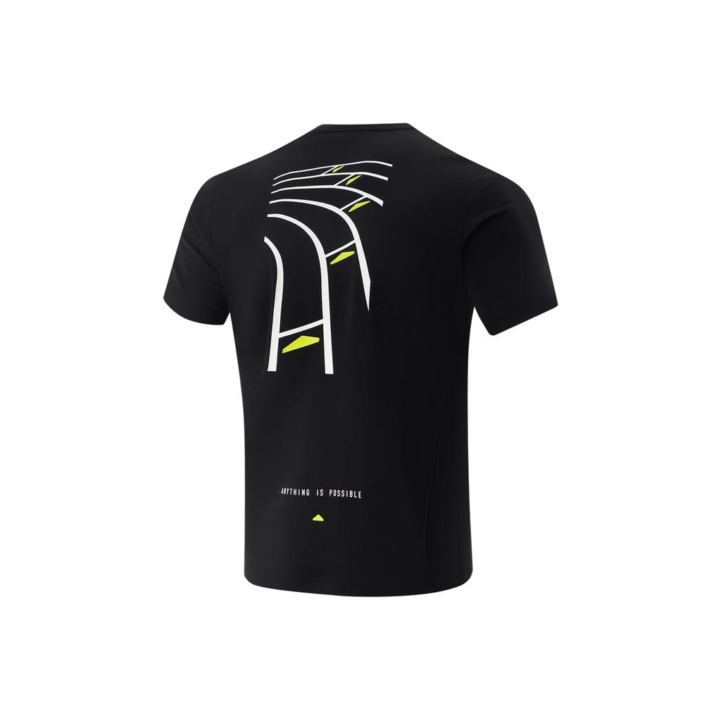 Li Ning Running Series Round Neck Pullover Comfortable Versatile Printed Letter Casual Simple Sports Short Sleeve T-Shirt Men T-Shirt ATSV087-1