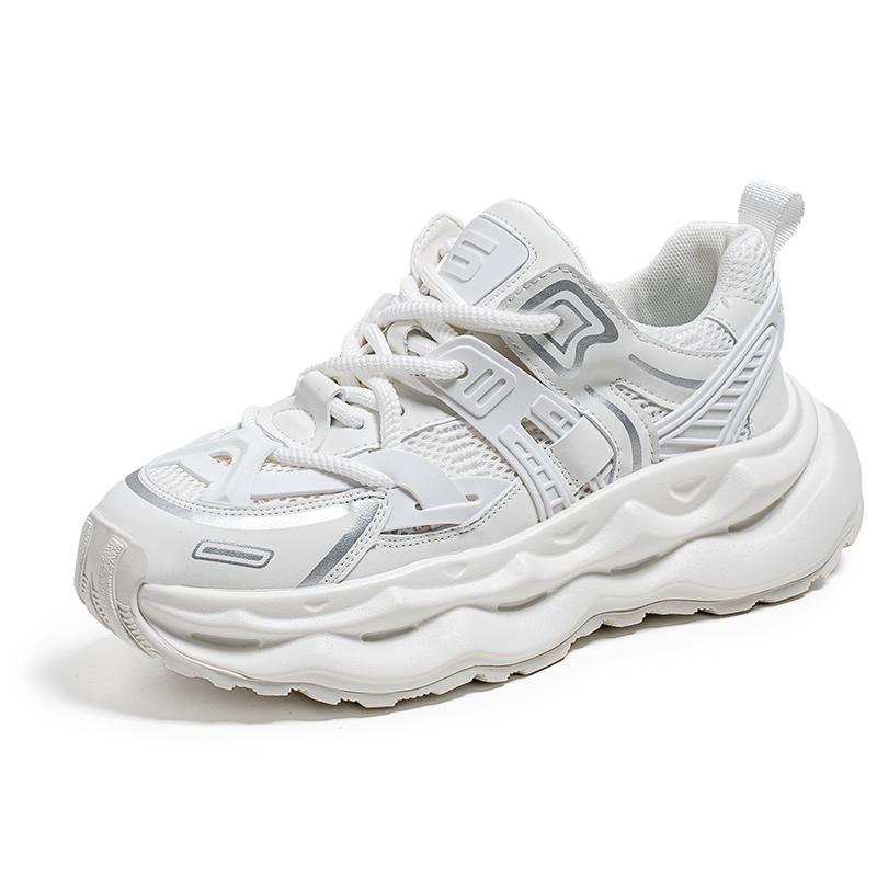 

Модные новые низкие туфли 2024 года весна-лето сетчатая дышащая сетчатая платформа удобные белые туфли для мужчин 39