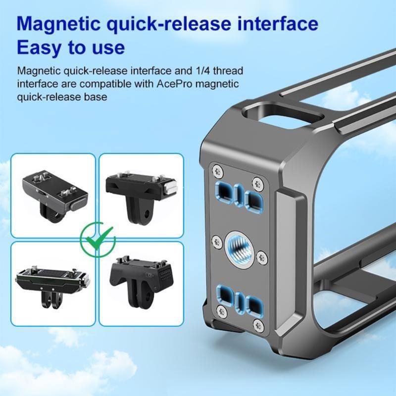 Protective Case Aluminum Housing Frame For 360 X5 Camera Sandblasted Finish Lightweighted