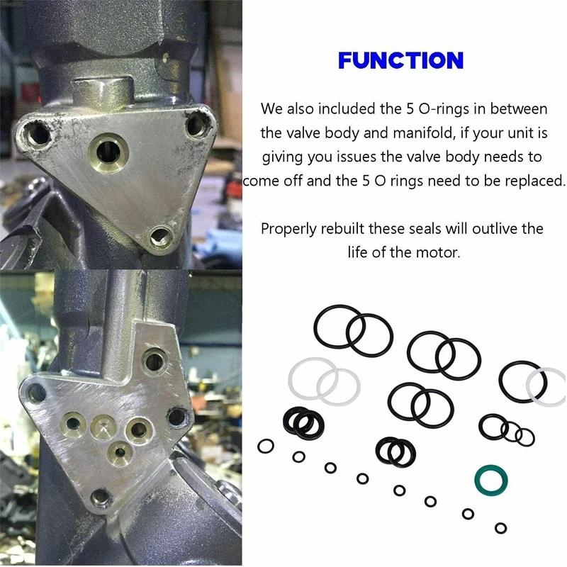 Kit de Joints 115225FS Capuchon de Trim/Inclinaison & Joint Torique de Cylindre pour Yamaha 1997-Up 115HP 150HP 175HP 200HP (Environ 225 CV 250 CV) Pour Showa Suzuki