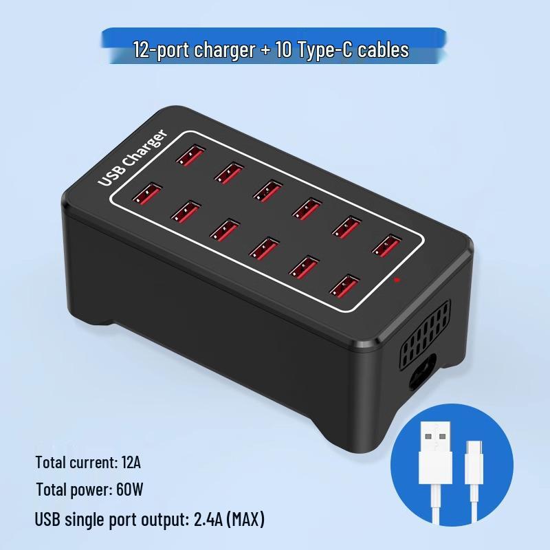 Multi-Port USB Fast Charger: Smart Desktop Charging Station for Multiple Devices