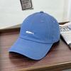 Fashion Hat Korean version of simple little whale embroidered baseball cap Japanese literary tide student versatile casual fashion cap couple