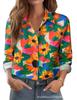 Women's Shirt Printed Floral Loose Shirt Women's Top