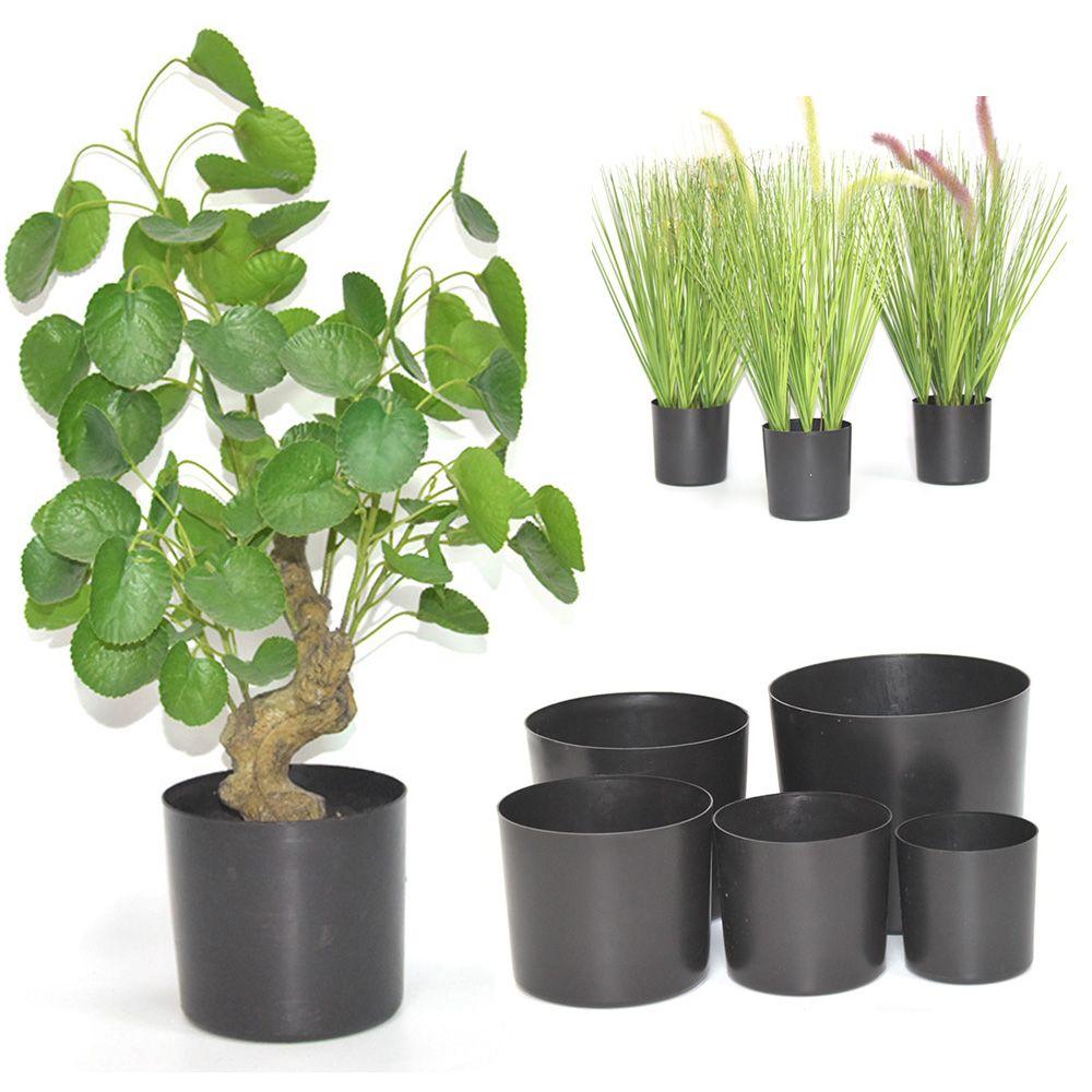 

Concise Plant Container Black Flower Pots Plant Pot Planter Succulent Box 04