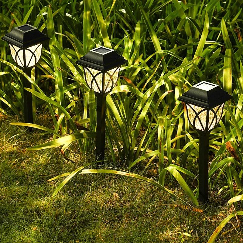 Solar Pathway Lights LED 2pack Outdoor Landscape Path Lamp Waterproof Solar Garden Lights for Yard Garden Walkway Patio Driveway
