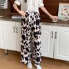 Cotton and Silk Pajama Pants Women's Summer Thin High-waisted Wide-leg Pants Spring and Autumn Large Size Loose Straight Casual Trousers Mopping Pants
