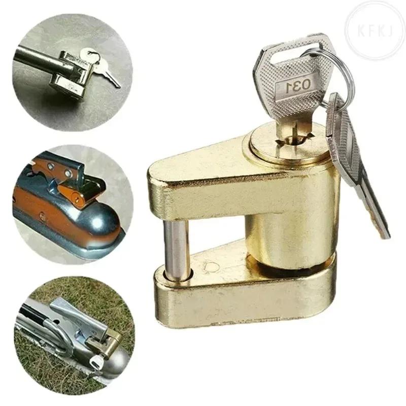 1/2pcs For 1/4 Inch Trailers Coupler Padlock Hook Connector Tongue Locks Anti-theft Trailer Hitch Lock Hitch Security Protector