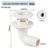 90° Marine Sewage Drain Outlet for Yacht Hull - Black/White