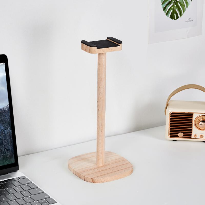 

1 шт. Підставка для навушників з основою Універсальна підставка-вішалка для навушників Багатофункціональна знімна дерев яна стійка для зберігання гарнітури S