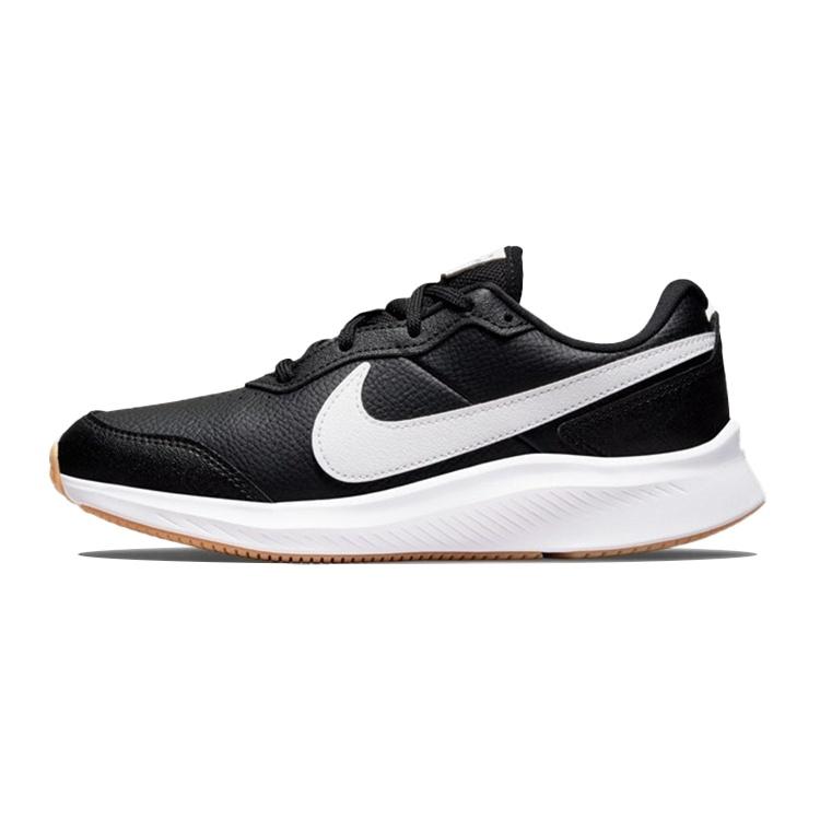 (GS) Nike Varsity Leather Black White Kids CN9146-008 EU 36.5