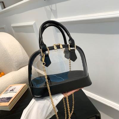 Mode transparent beliebte Muscheltasche Neue trendige Mode Umhängetasche PVC Kette trendige Schultertasche