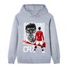 Felpa con cappuccio per bambini autunnale Felpa sportiva per ragazzi e ragazze Ronaldo Stampato HD 4-14 Anni Top pullover alla moda per bambini regalo di compleanno