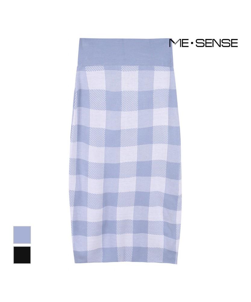 MESENSE Check Knit Skirt_Mb12Ksm601Z