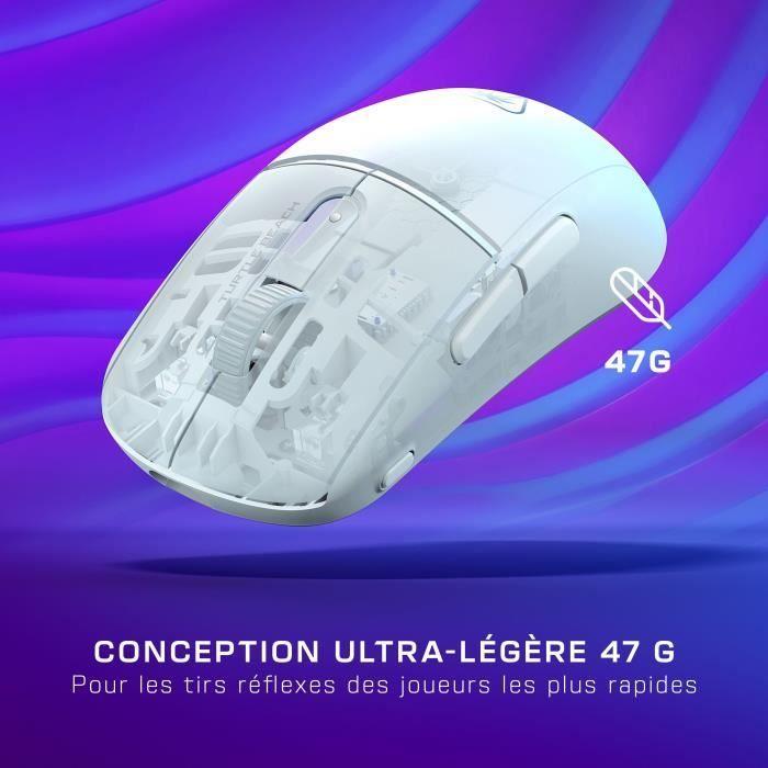 Souris gaming sans fil - turtle beach - burst ii air - blanche