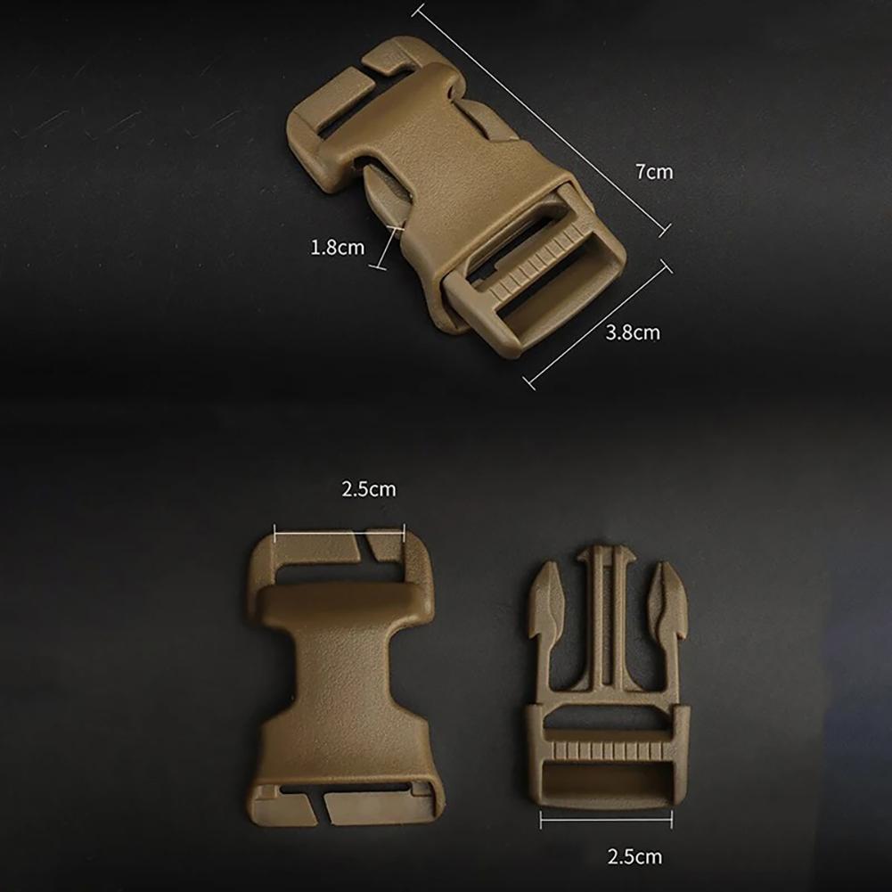 2pcs/set Side Release Buckle With Buckles, 0.98inch Quick Attachment Surface Mount, Modular Attachment Point Buckle Kit For Chest Rig Combat Vest Gear