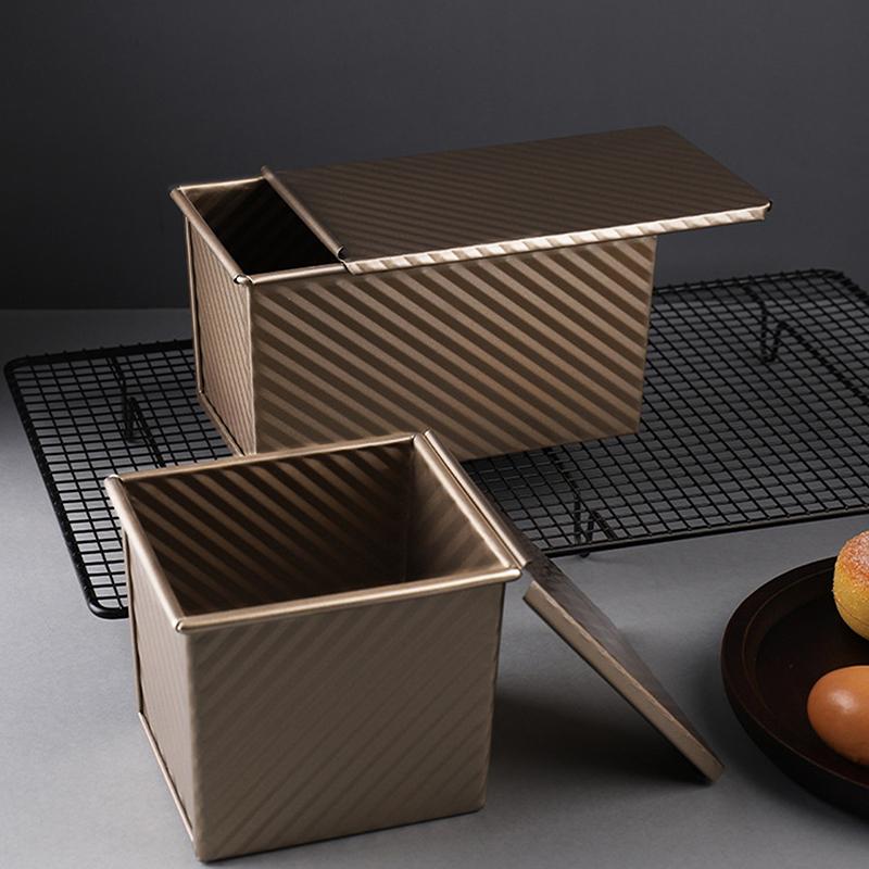 1 ks Obdélníková forma na bochník s víkem Forma na pečení do trouby Dort Nepřilnavá Vlnitá Forma na toast z aluminizované oceli Nástroj na pečení chleba