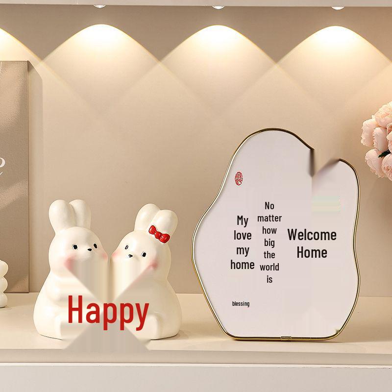 Creative Double Happiness Rabbit Ornament - Newlywed Gift for Home Decoration, Wedding, or Valentine's Day