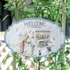 Wall Mounted Decoration Distress Retro Garden Welcome To The Doorstep Home Furnishing Courtyard Balcony Wall Decoration Board