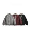 Mens Winter Cotton Jacket Loose Fit Turn-down Collar Solid Color Casual Daily Wear