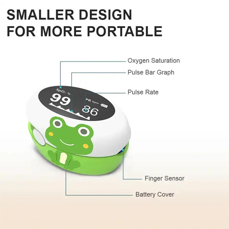 מד פולס אצבע מיני לילדים צפרדע קטנה BM20