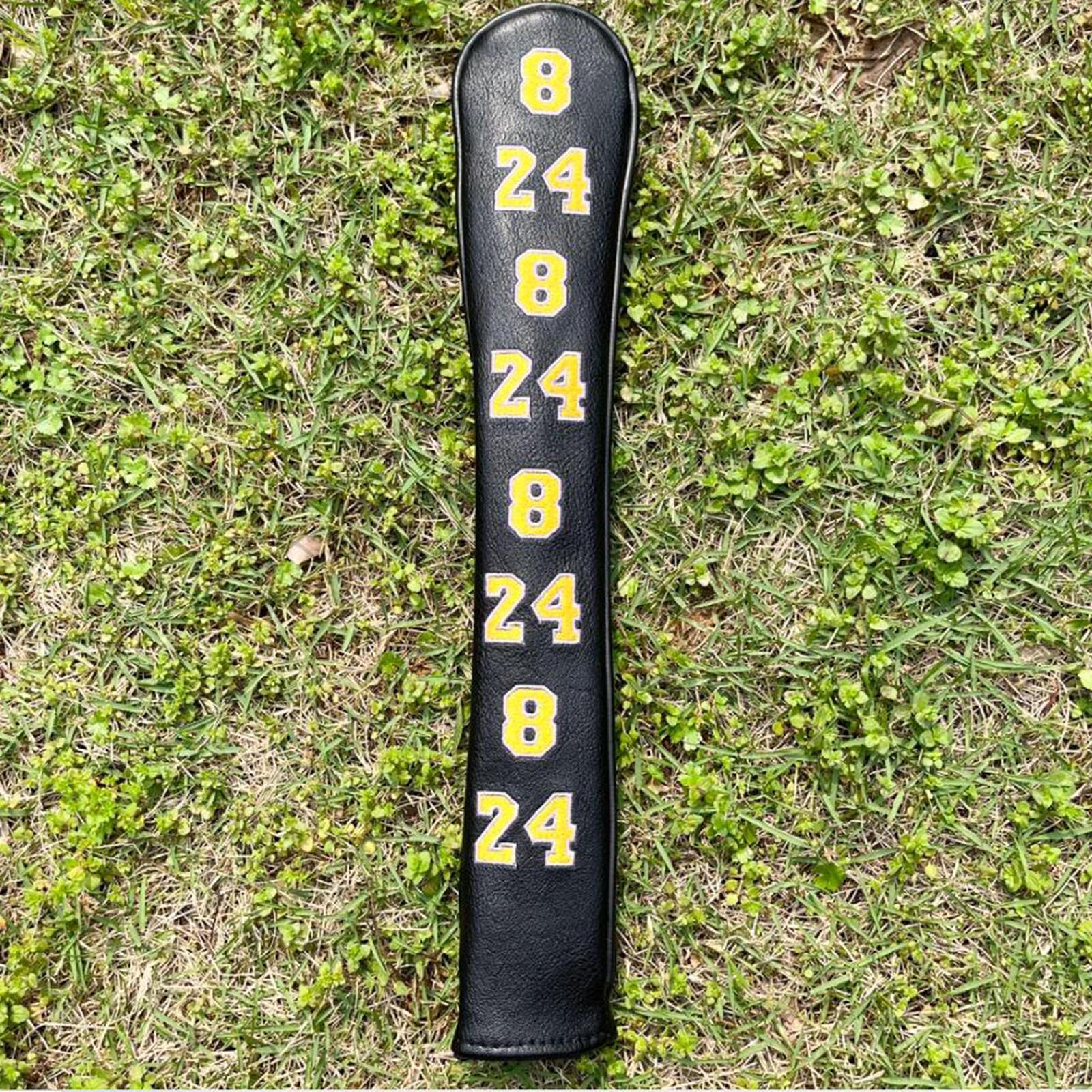 

Чехол для выравнивающего стержня Держатель индикатора для гольфа Премиум ПУ Защитные тренировочные аксессуары чёрный