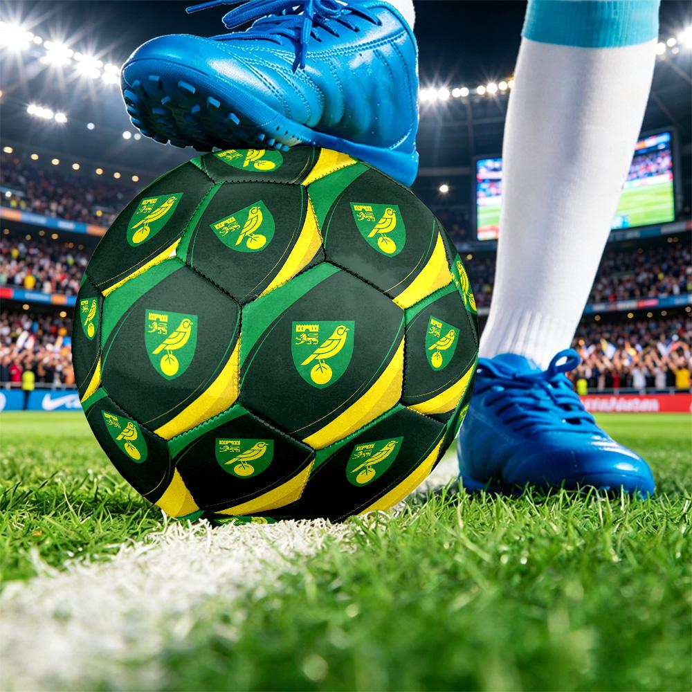 Norwich City FootballPrinted Size 5 Soccer Bball, Anti Slip Adult Match Football Souvenir for Football Fans
