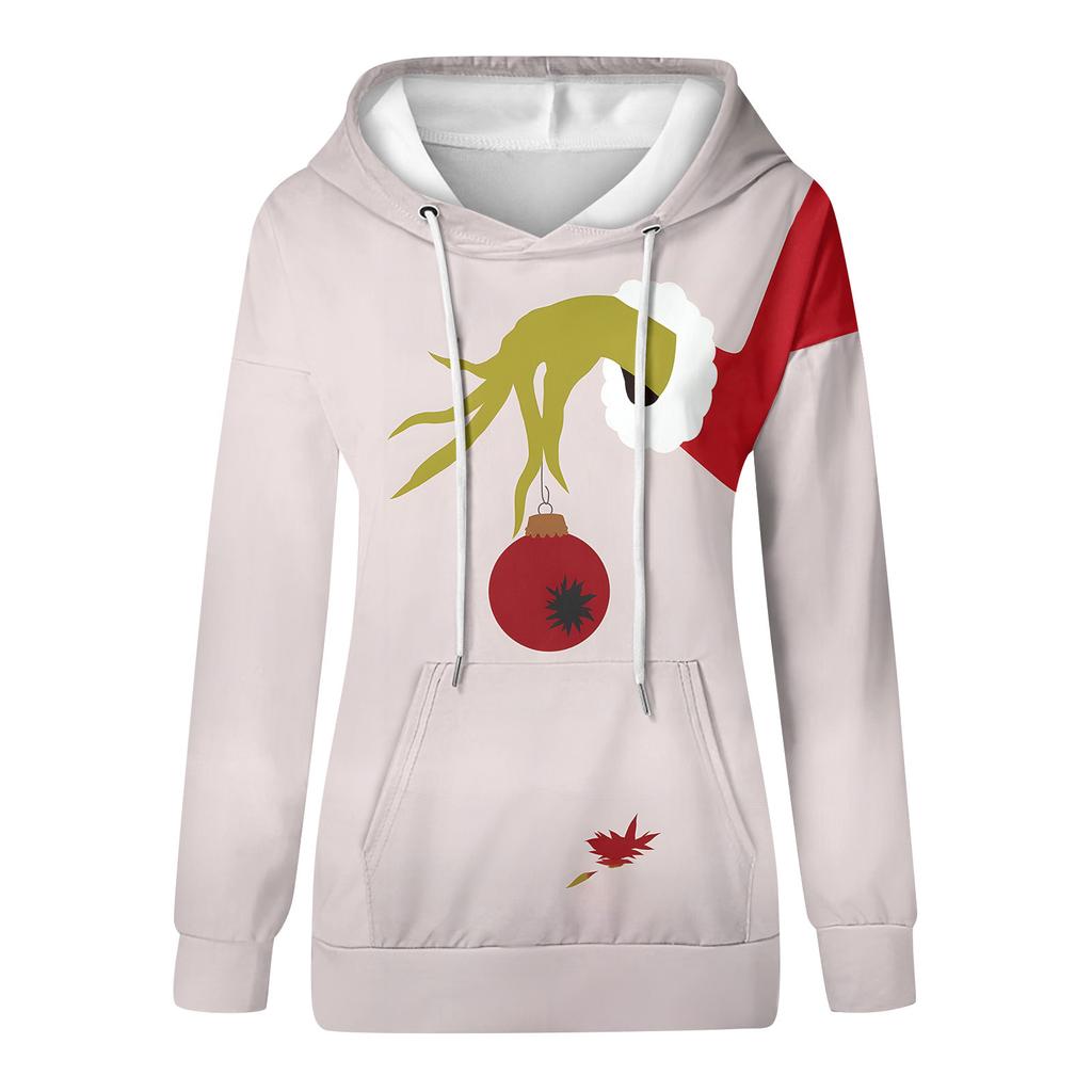 Women's Fashion Casual Long Sleeve Christmas Printed Sweatshirt