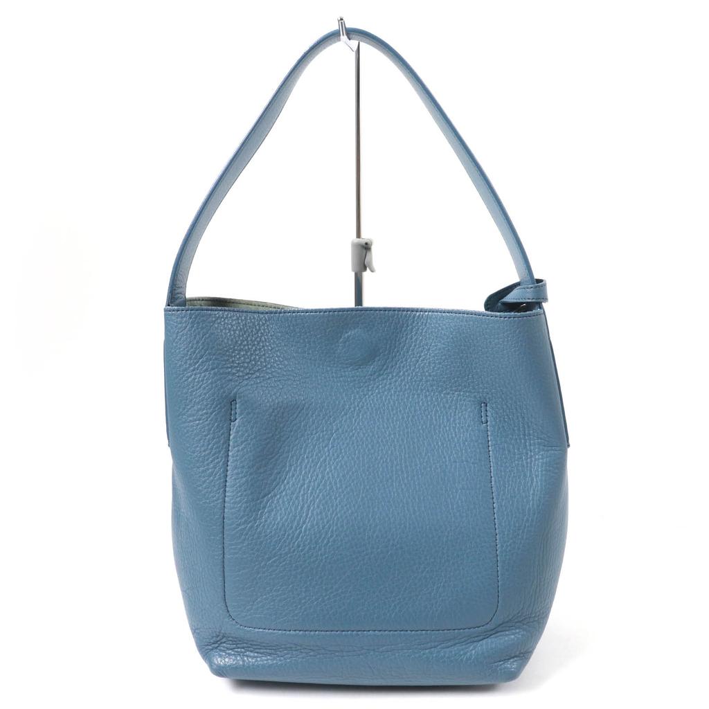 HIROFU Handbag Blue leather Women 19250B Used