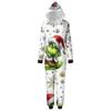 Genitore-Natale Stampato Genitore-Figlio Felpa con Cappuccio Zip Un Pezzo Abbigliamento da Casa