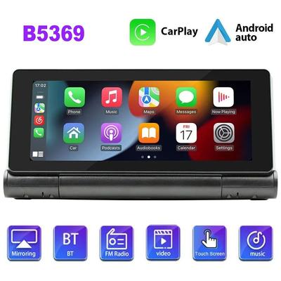6.86 Inch MP5 Car Player,Touch Folding MP5 Car Player, CarPlay Android Auto, BT/AUX/FM Data Transmission