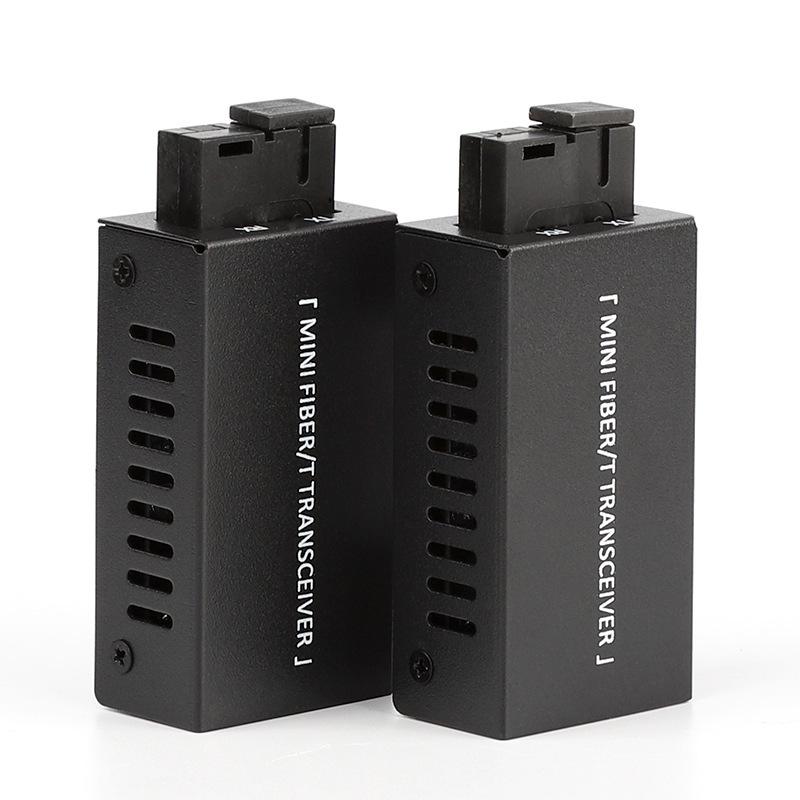 100 Megabit Mini Single-Mode Fiber Optic Transceiver, 1 Fiber, 1 Electrical, SC Port-A, Gigabit, Single-Fiber Pair