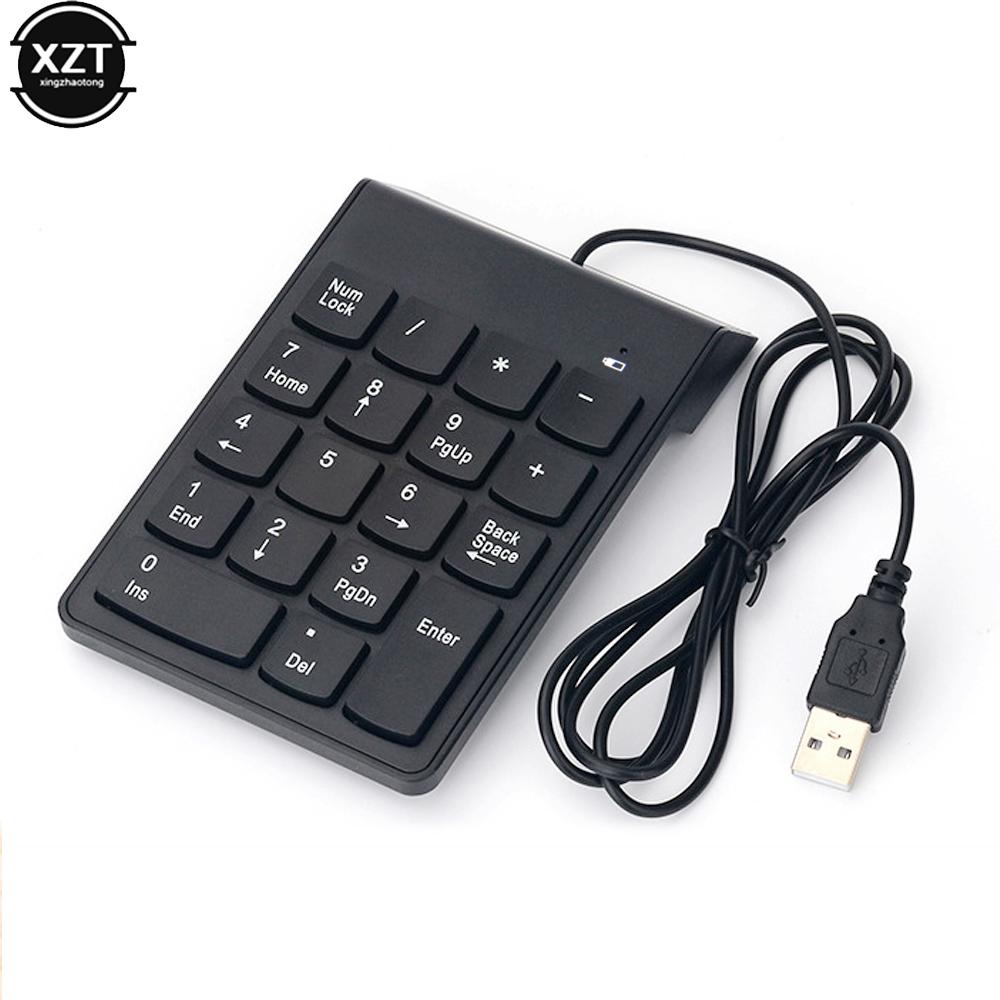 

Universal Numeric 18 Keys Keypad USB Wire Mini Number Keyboard Keycap for Laptop Desktop PC Computer Numpad Keyboard Accountant чорний