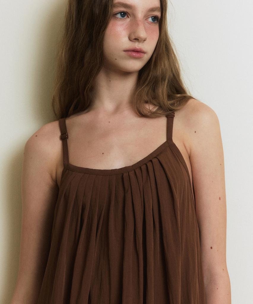 GREENBUTTER Embroidery Rayon Dress (Brown)