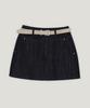 Teuwi Jedden Rivet Cut Cotton Mini Skirt (Belt Set)