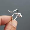 1pc Fashion Ring, Featuring A Simple Animal Ring Design and A Small Snake Ring, Is Suitable for Daily Outfits