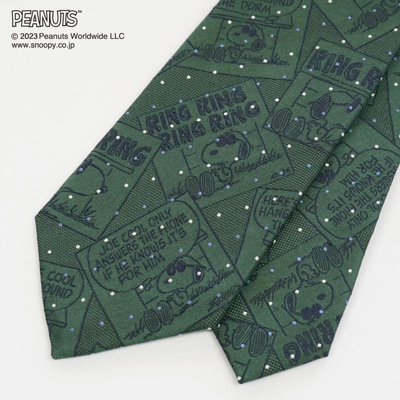 [Peanuts] Snoopy Necktie PN916108 Green SNOOPY Joe Cool Brand Necktie Character Gift