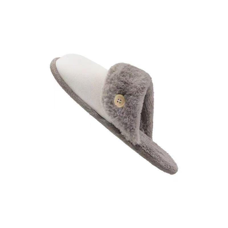 Herausnehmbare, gefütterte Baumwoll-Hausschuhe mit Plüsch-Innensohle für warme Wintertemperaturen