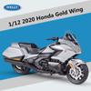Welly 1/12 HONDA 2020 Gold Wing Alloy Motorcycle Model Diecast Metal Toy Travel Street Motorcycle Model Collection Children Gift