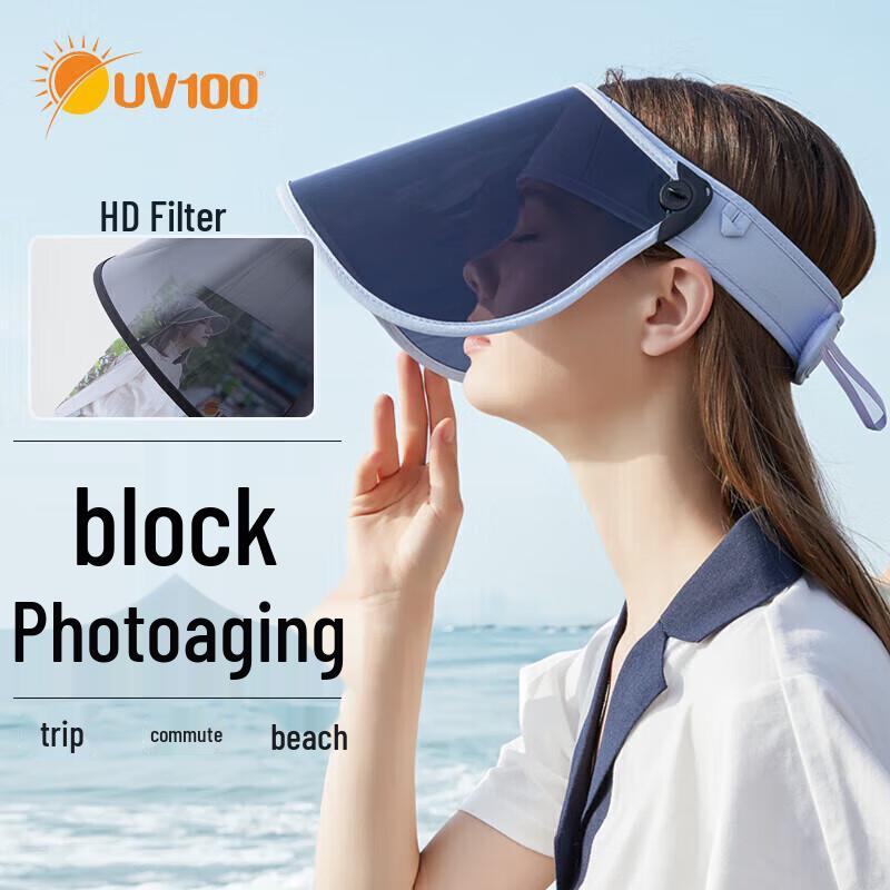 UV100 UV Protection Sun Hat with Face Shield Free Size
