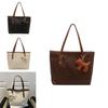 Fashion Solid Color Large Capacity Women Casual Tote Bag With Pendant For Casual Daily Use