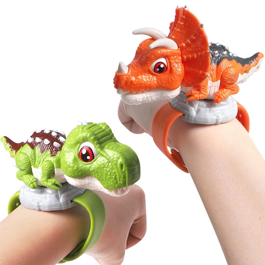7JI Dinosaur Interactive Toy for Spy Emergency Disaster Easy Birthday Christmas Set of 2 Watch-Style Kids, Game, Parent-Child Interaction, Response,