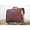 Leather Laptop Bag Goat Genuine Men's Messenger Brown Vintage Briefcase Satchel