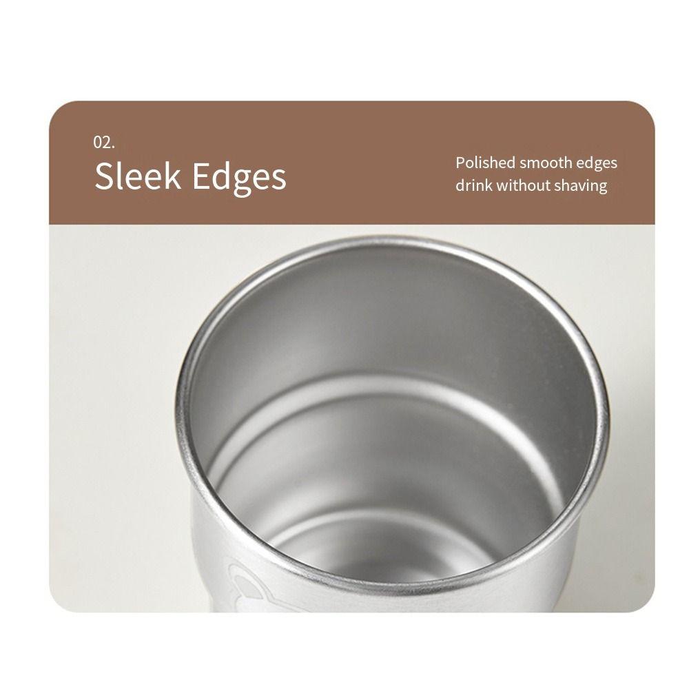 Anti-scalding Cute Tumbler Fall Prevention Stepped Coffee Cup Scratch Proof Small Metal Cup  Adult