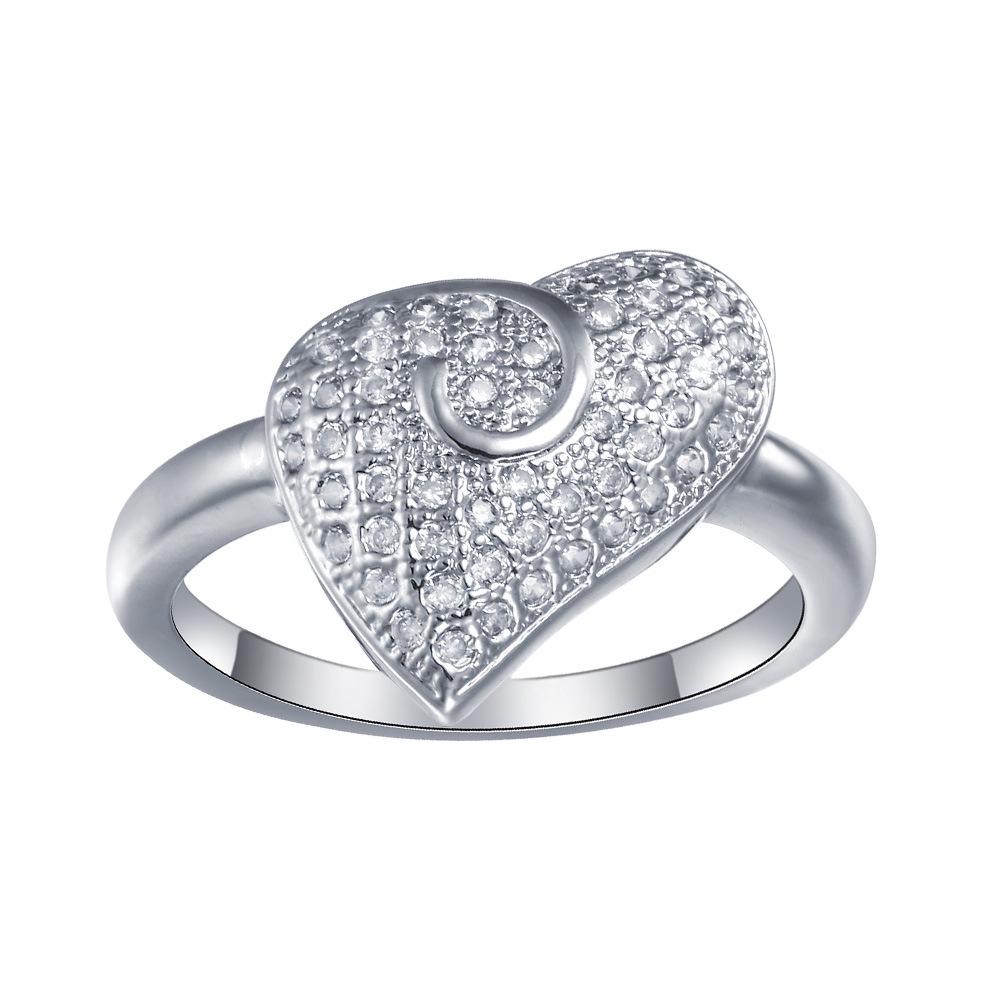 Topaz Cubic Zirconia Ring: European-American Style, Copper Inlaid, Personalized Design Size 8