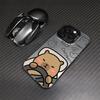 Lovely Cartoon Capybara Phone Case for iPhone 17 Air 16 16e 15 14 Plus 13 12 11 Pro Max X Xs XR 8 Colorful Silver Hard Cover